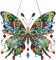DIY Hanging Diamond Art Pendant Painting Kit Colourful Butterfly, Special Crystal Gem Craft Painting Kit Ornament Double Sided Diamond Art Suncatcher Window Hanging Ornament 7.8inch